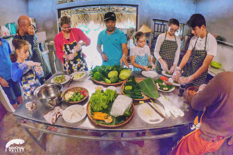 Cooking class with local and taste the local cuisine in Mai Chau Vietnam