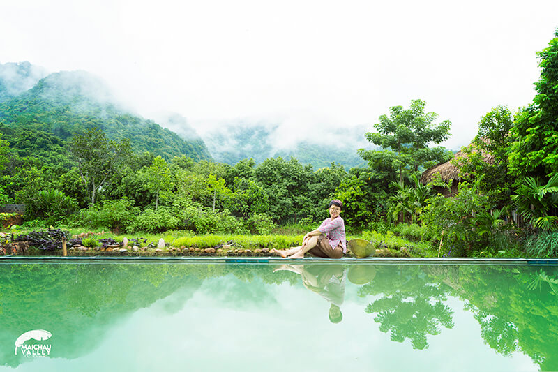 Green Pool in the Middle of Peaceful Mai Chau Valley